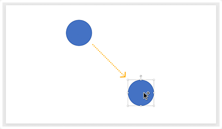 図形を選択して「Ctrl」キーを押したままドラッグ
