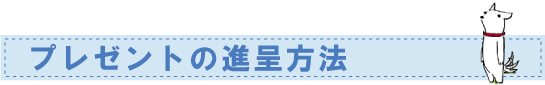プレゼントの進呈方法