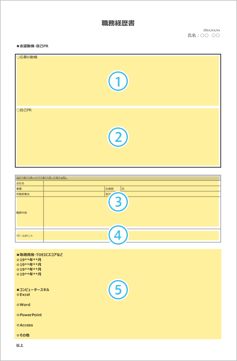職務経歴書